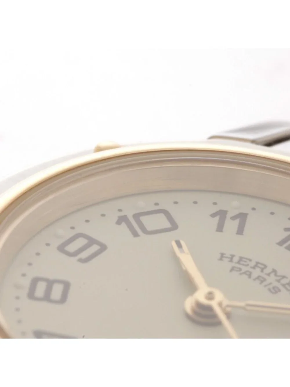 Hermes Clipper Watch Stainless Steel Ivory